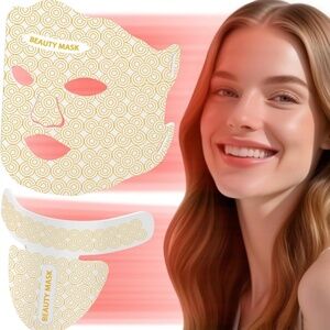 Red Light Therapy for Face with 7 Colors & 3-Level Brightness, Led Face Mask